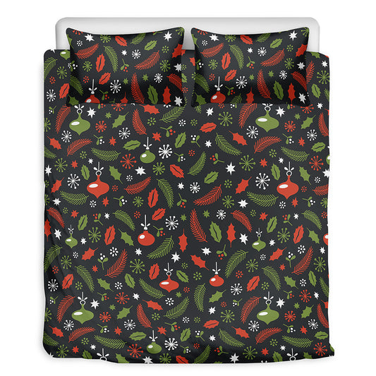 Christmas Decorations Pattern Print Duvet Cover Bedding Set
