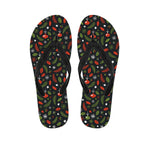 Christmas Decorations Pattern Print Flip Flops