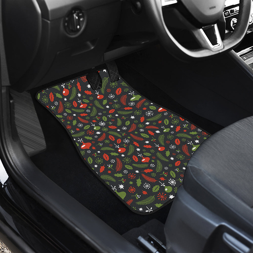 Christmas Decorations Pattern Print Front and Back Car Floor Mats