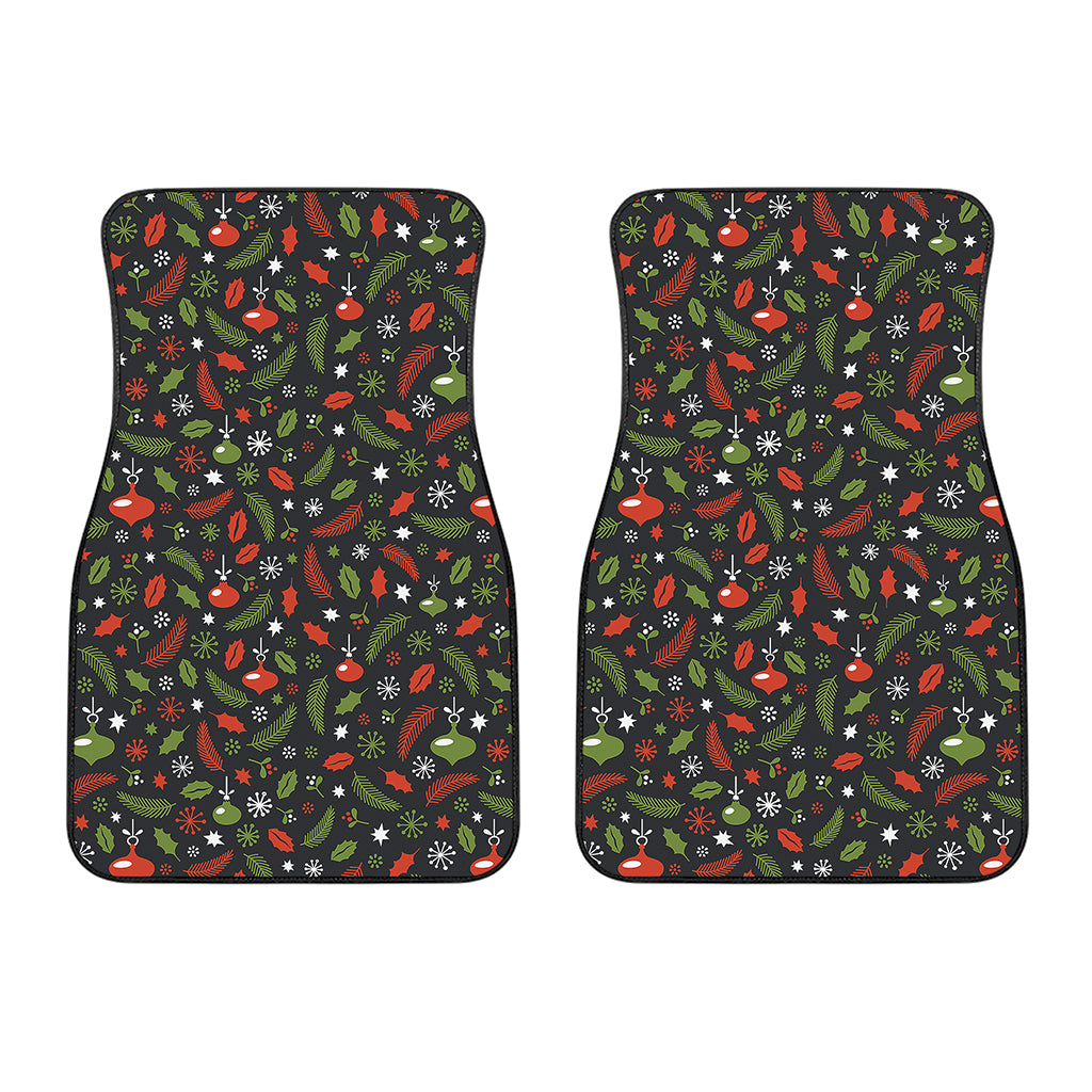 Christmas Decorations Pattern Print Front Car Floor Mats