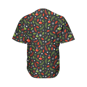 Christmas Decorations Pattern Print Men's Baseball Jersey