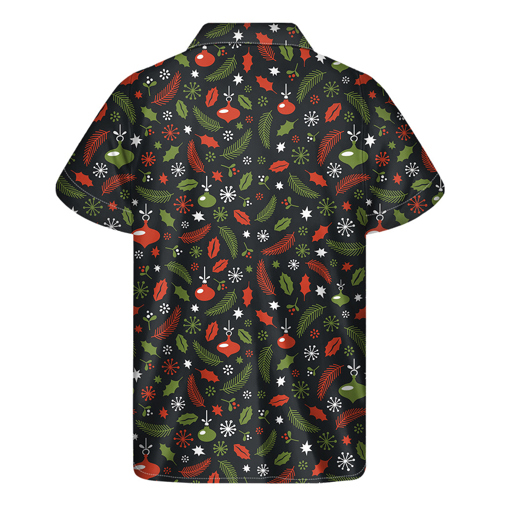 Christmas Decorations Pattern Print Men's Short Sleeve Shirt