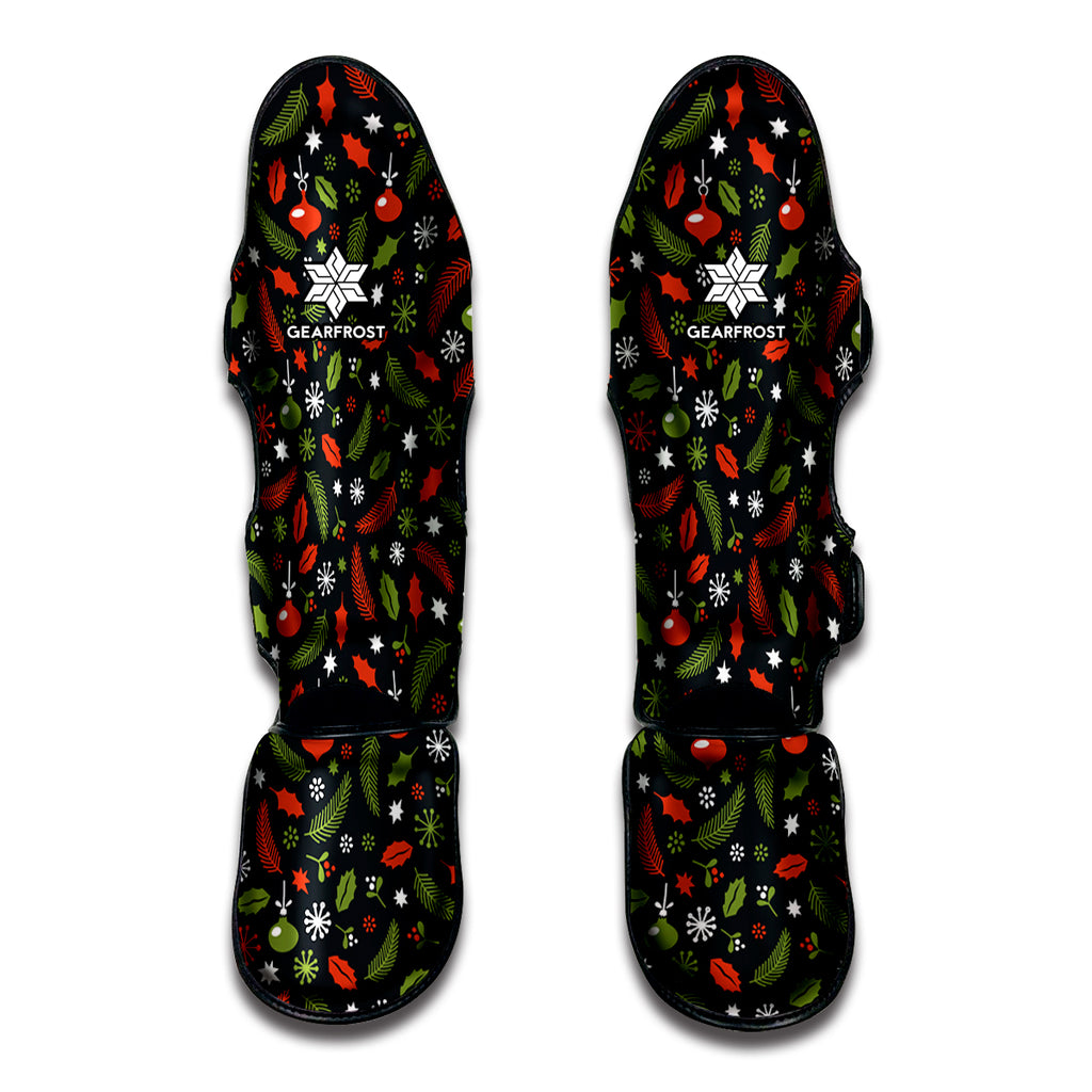 Christmas Decorations Pattern Print Muay Thai Shin Guard