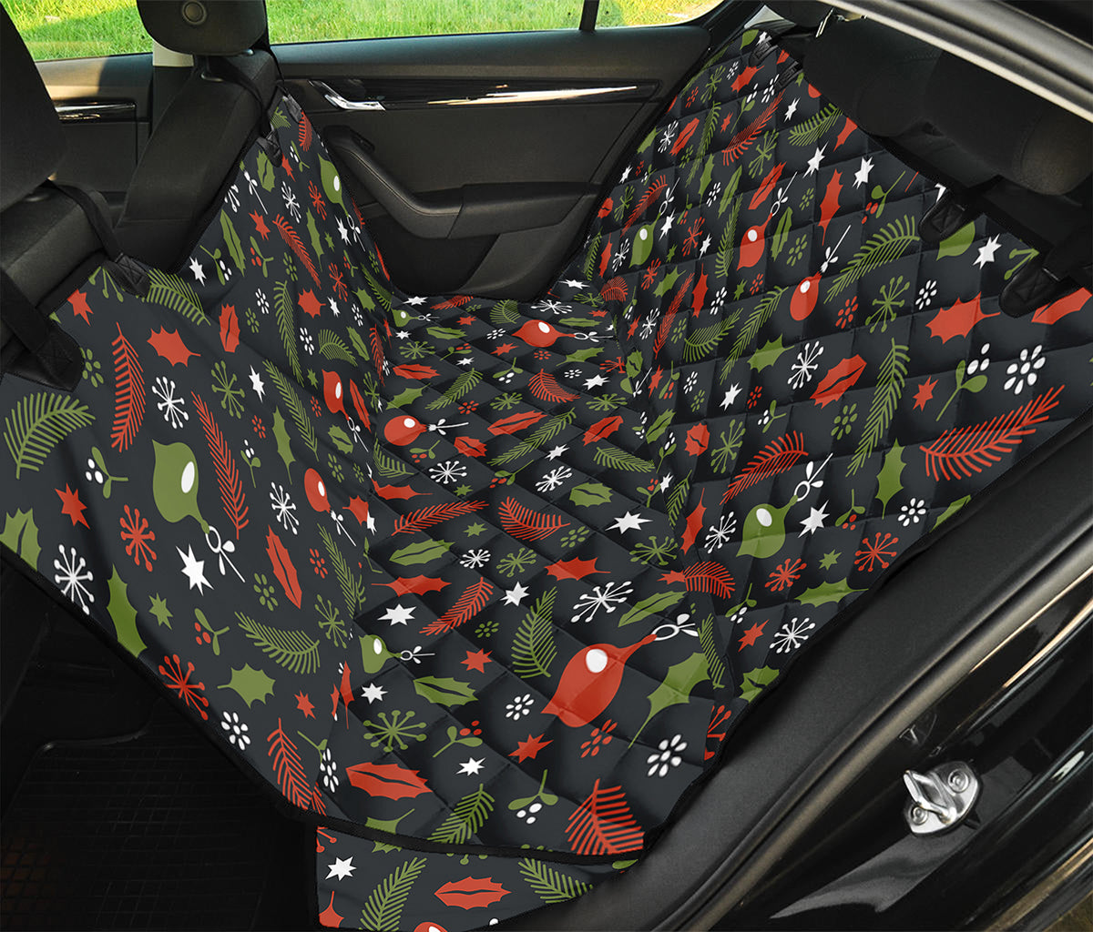 Christmas Decorations Pattern Print Pet Car Back Seat Cover