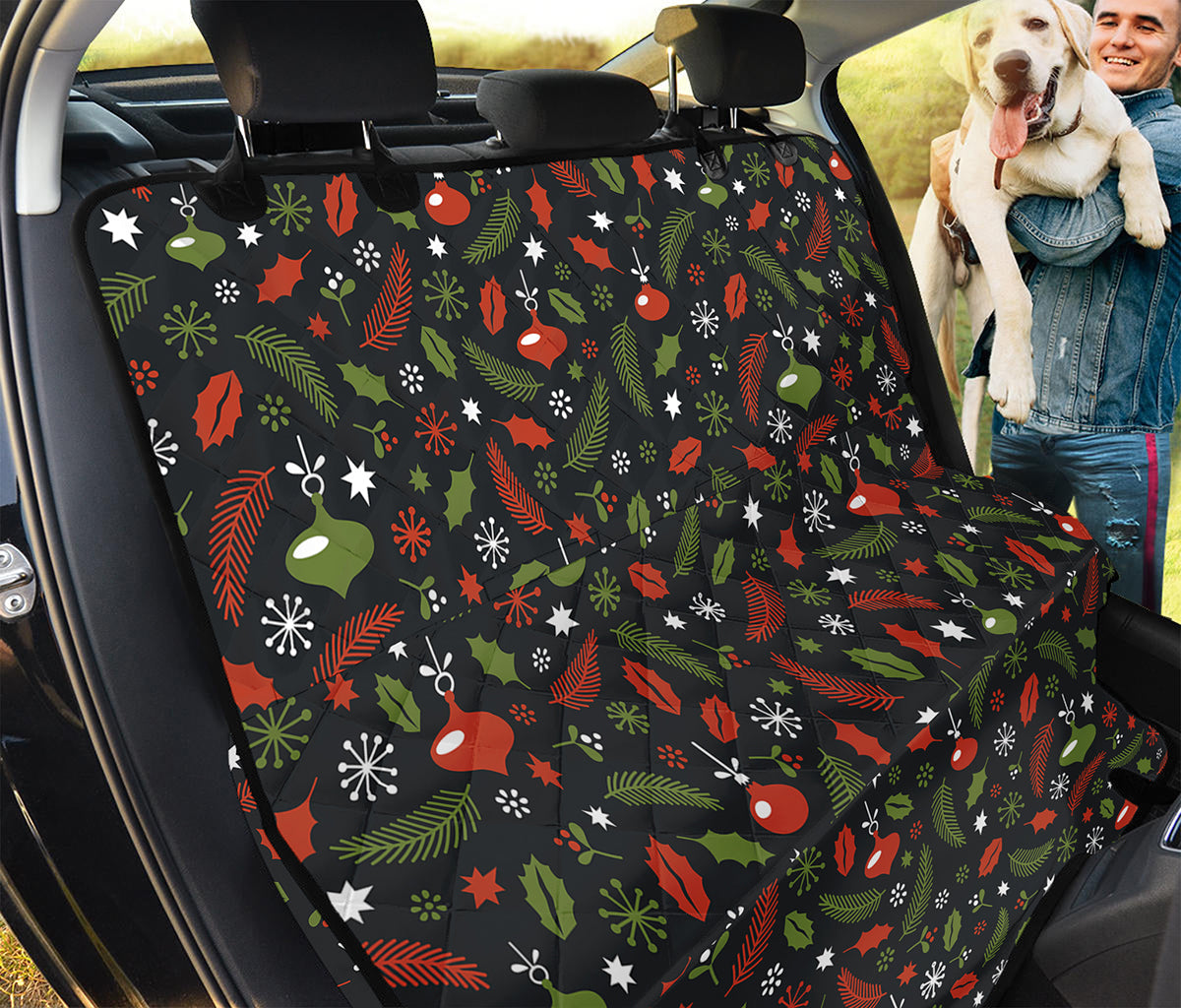 Christmas Decorations Pattern Print Pet Car Back Seat Cover