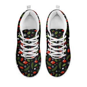 Christmas Decorations Pattern Print White Sneakers