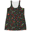 Christmas Decorations Pattern Print Women's Racerback Tank Top