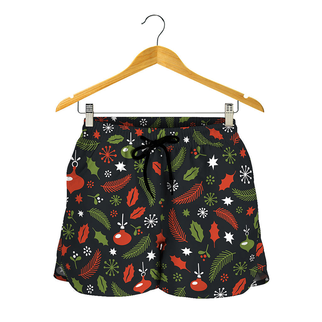 Christmas Decorations Pattern Print Women's Shorts