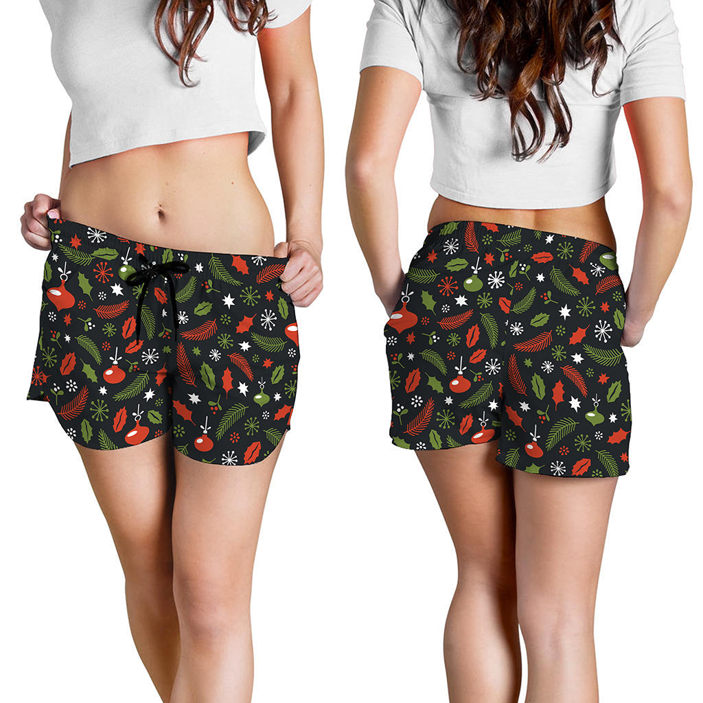 Christmas Decorations Pattern Print Women's Shorts