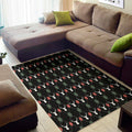 Christmas Deer Argyle Pattern Print Floor Mat