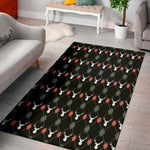 Christmas Deer Argyle Pattern Print Area Rug
