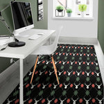 Christmas Deer Argyle Pattern Print Area Rug
