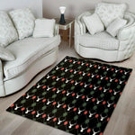 Christmas Deer Argyle Pattern Print Area Rug