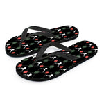 Christmas Deer Argyle Pattern Print Flip Flops