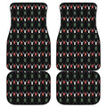 Christmas Deer Argyle Pattern Print Front and Back Car Floor Mats