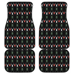 Christmas Deer Argyle Pattern Print Front and Back Car Floor Mats