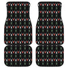 Christmas Deer Argyle Pattern Print Front and Back Car Floor Mats