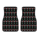 Christmas Deer Argyle Pattern Print Front Car Floor Mats