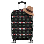 Christmas Deer Argyle Pattern Print Luggage Cover