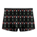 Christmas Deer Argyle Pattern Print Men's Boxer Briefs