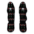 Christmas Deer Argyle Pattern Print Muay Thai Shin Guards