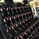 Christmas Deer Argyle Pattern Print Pet Car Back Seat Cover