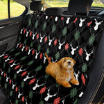 Christmas Deer Argyle Pattern Print Pet Car Back Seat Cover