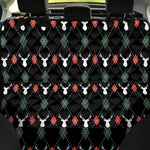 Christmas Deer Argyle Pattern Print Pet Car Back Seat Cover