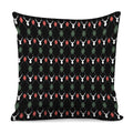 Christmas Deer Argyle Pattern Print Pillow Cover