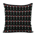 Christmas Deer Argyle Pattern Print Pillow Cover