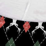 Christmas Deer Argyle Pattern Print Sofa Cover