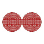 Christmas Deer Knitted Pattern Print Car Coasters