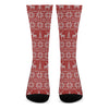 Christmas Deer Knitted Pattern Print Crew Socks