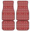 Christmas Deer Knitted Pattern Print Front and Back Car Floor Mats