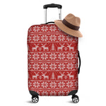 Christmas Deer Knitted Pattern Print Luggage Cover