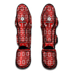 Christmas Deer Knitted Pattern Print Muay Thai Shin Guard