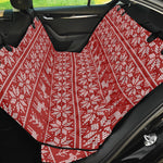 Christmas Deer Knitted Pattern Print Pet Car Back Seat Cover