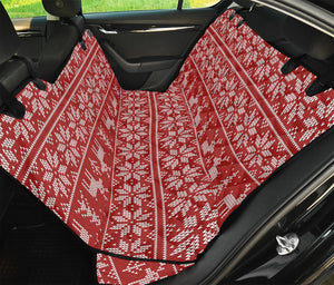 Christmas Deer Knitted Pattern Print Pet Car Back Seat Cover