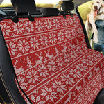 Christmas Deer Knitted Pattern Print Pet Car Back Seat Cover