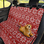 Christmas Deer Knitted Pattern Print Pet Car Back Seat Cover