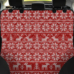 Christmas Deer Knitted Pattern Print Pet Car Back Seat Cover