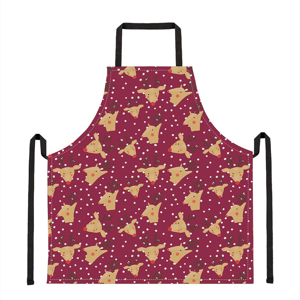 Christmas Deer Pattern Print Apron