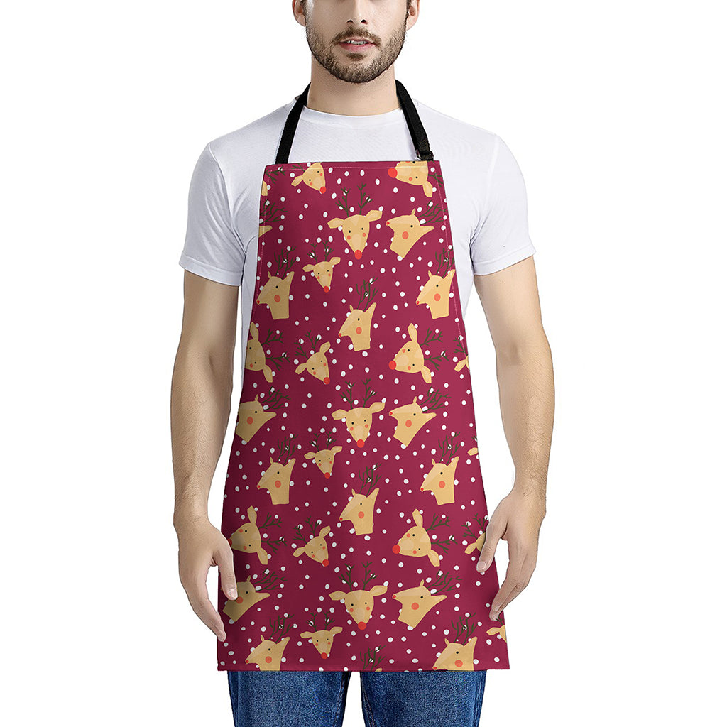 Christmas Deer Pattern Print Apron