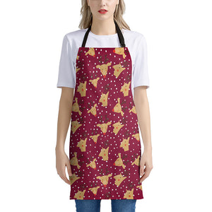 Christmas Deer Pattern Print Apron