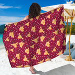 Christmas Deer Pattern Print Beach Sarong Wrap