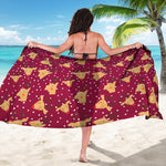 Christmas Deer Pattern Print Beach Sarong Wrap