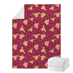 Christmas Deer Pattern Print Blanket