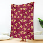 Christmas Deer Pattern Print Blanket
