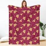 Christmas Deer Pattern Print Blanket
