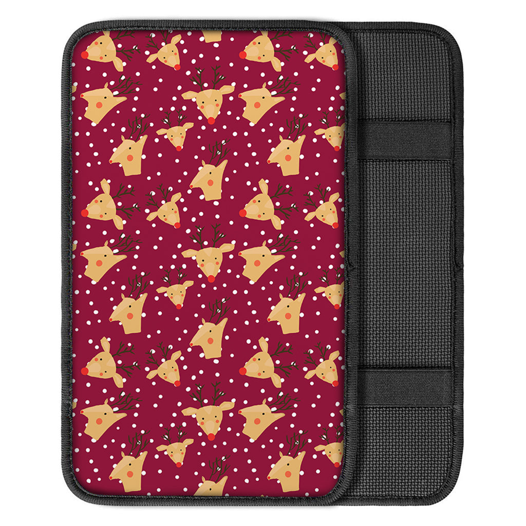 Christmas Deer Pattern Print Car Center Console Cover